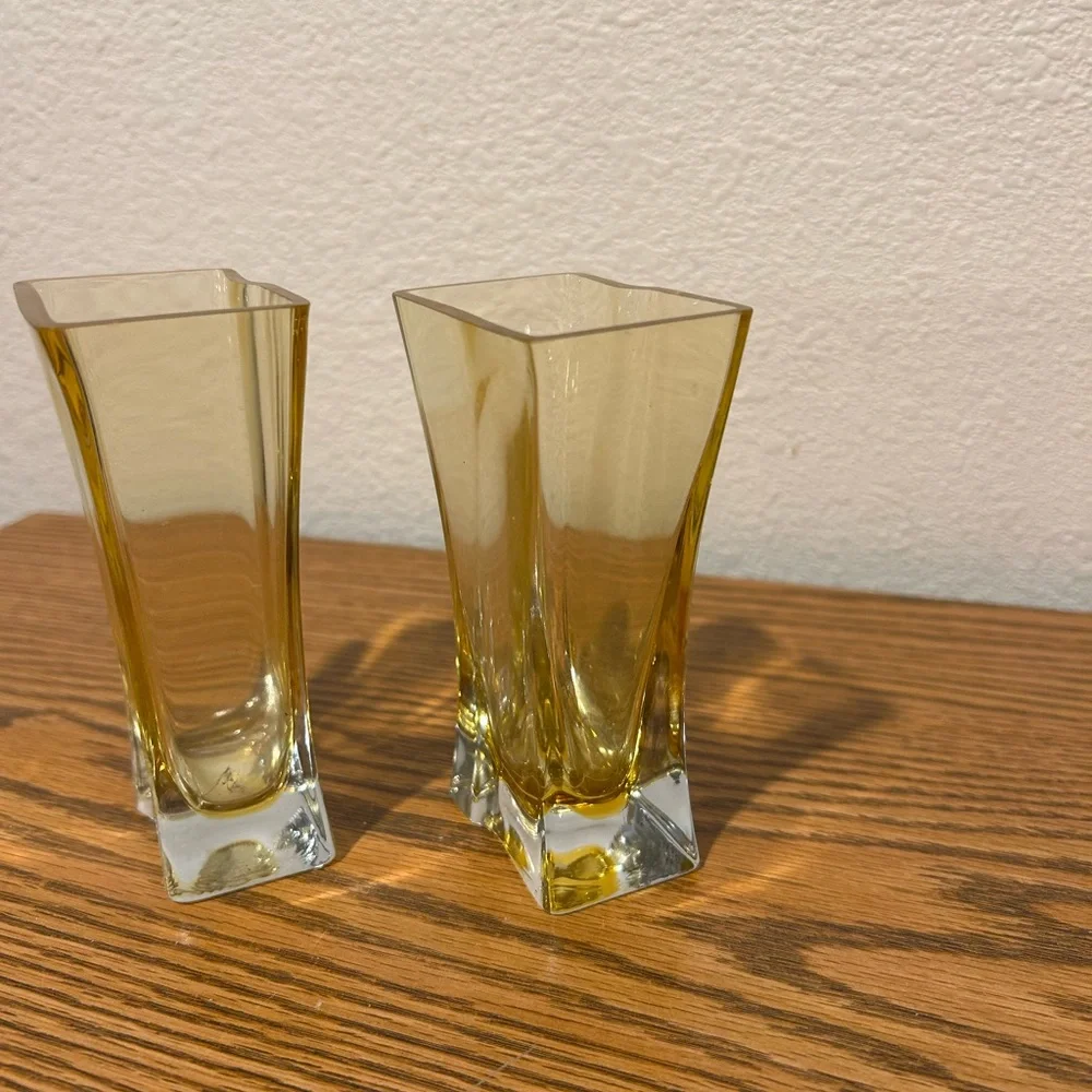 Russ Berrie Amber Glass Vases - Picture 11 of 11